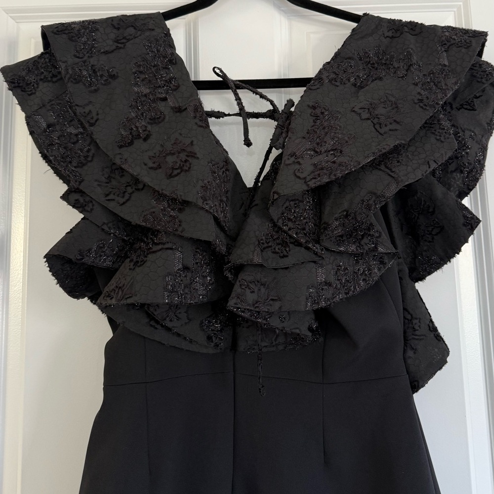 Elegant Black Ruffled Dress